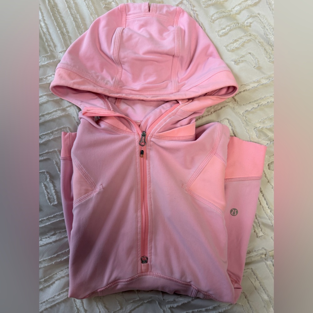 lululemon athletica Winter Sprinter Hoodie Jacket in Bleached Coral color